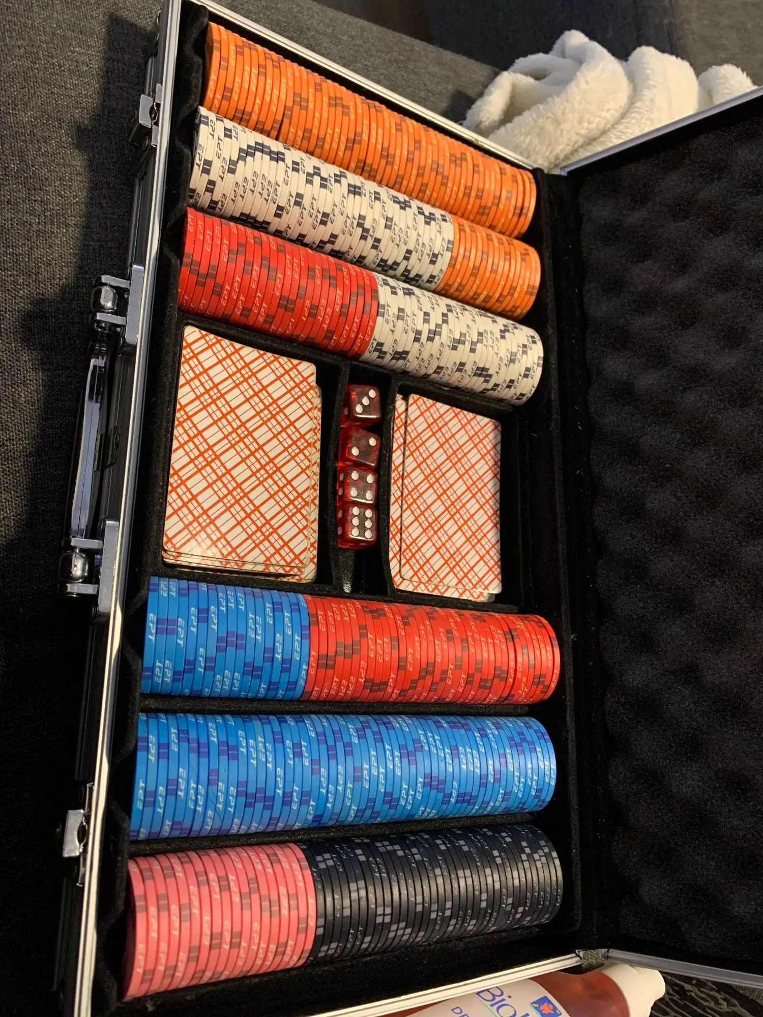 EPT/WPT Stock Professional European ceramics Texas Poker Chips Set