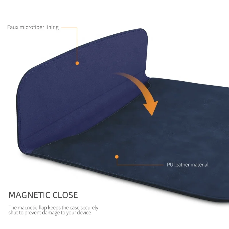 Best seller fashion unisex slim waterproof laptop sleeve case for macbook pro 13 2020 Horizontal Envelope pu leather laptop bag