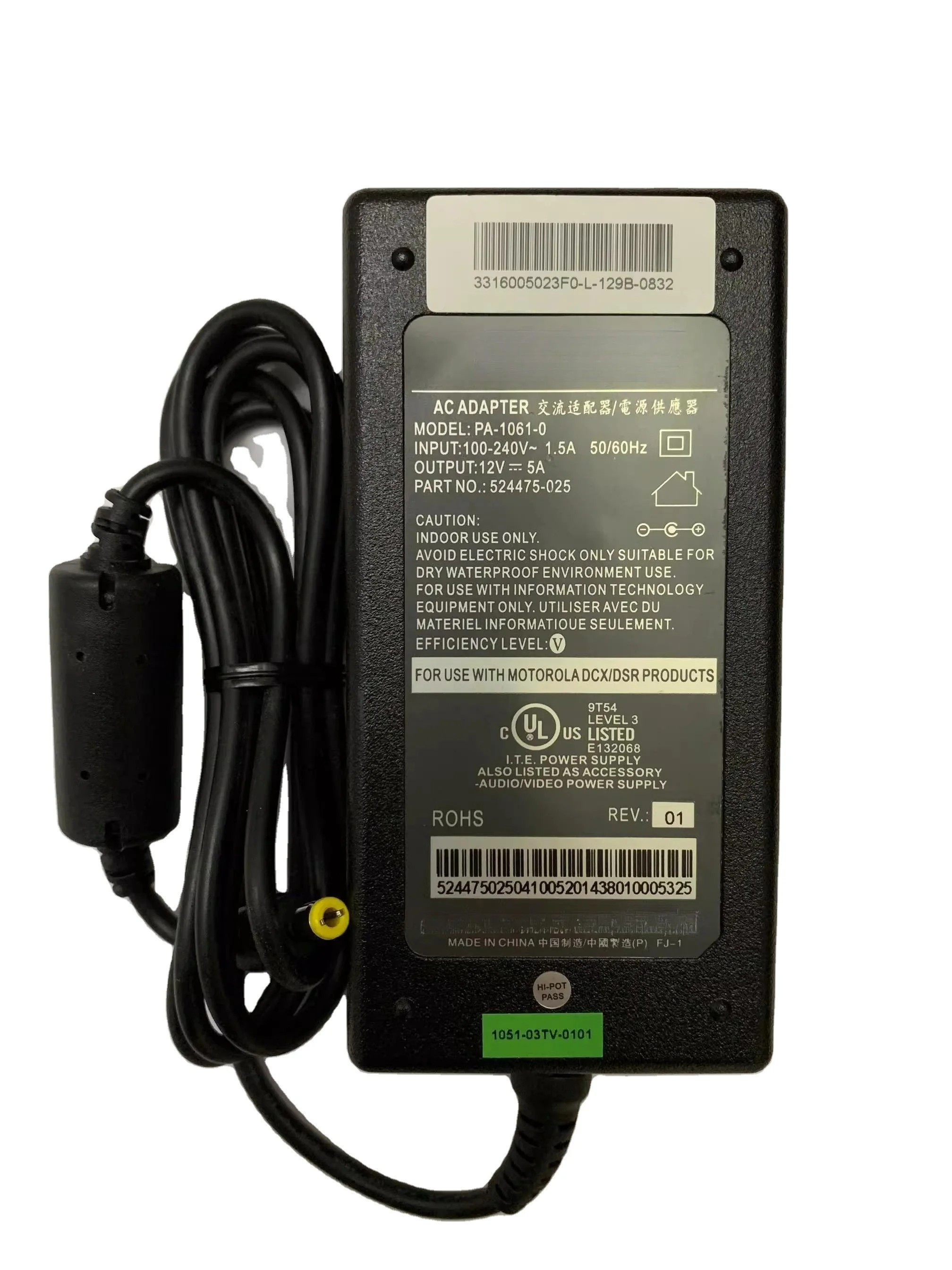 Genuine PA-1061-0 AC Adapter 12V 5A for Lite-on Power Supply 60W w/PC 5.5*2.5mm portable chargers travel laptop wall charger