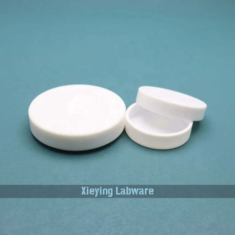 30mm to 120mm Laboratory High Temperature Cell Cultivating Dish White PTFE Petri Dish Plate with Lid