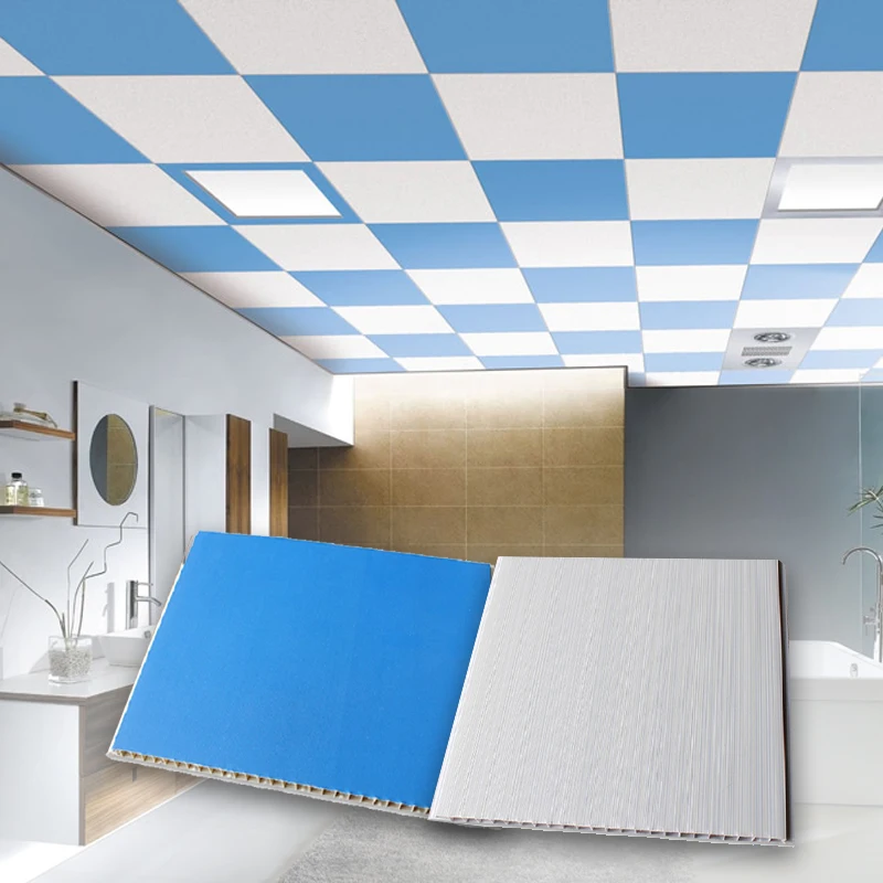 Easy-installing PVC Panel Ceiling Design for Wholesale Waterproof Fireproof PVC Ceiling Tiles for Home Decoration