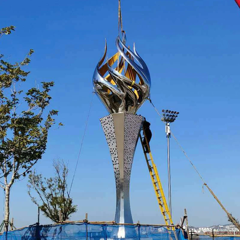 custom modern art sheet metal sculpture inox steel sheet metal fabrication