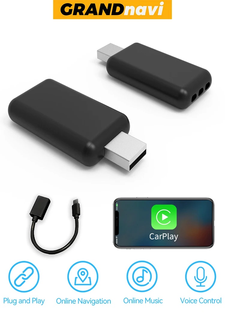 Grandnavi Mini Wireless CarPlay For Support Original Build CarPlay For Audi Mazda Car