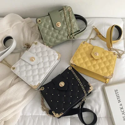 M044 new style fashionable ladies mini shoulder chain niche bags women clutch bags with rivets