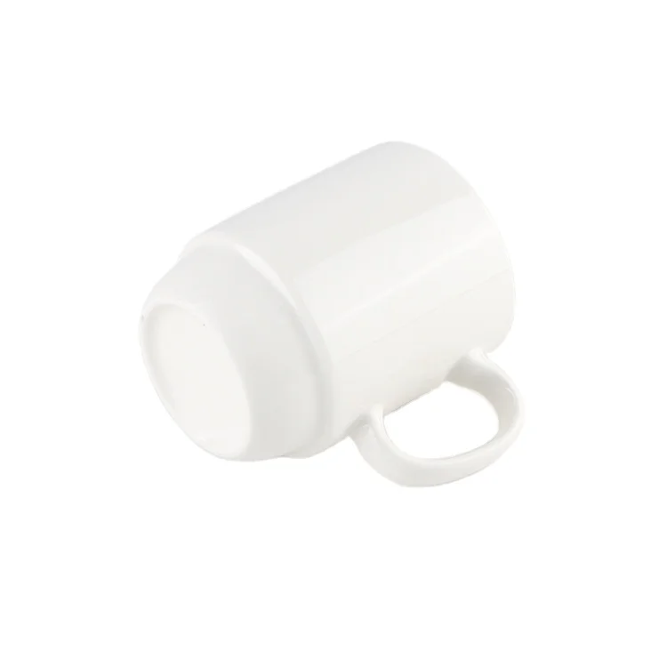 Hot selling simple style home white ceramic water cup office tea cup stackable coffee mugs