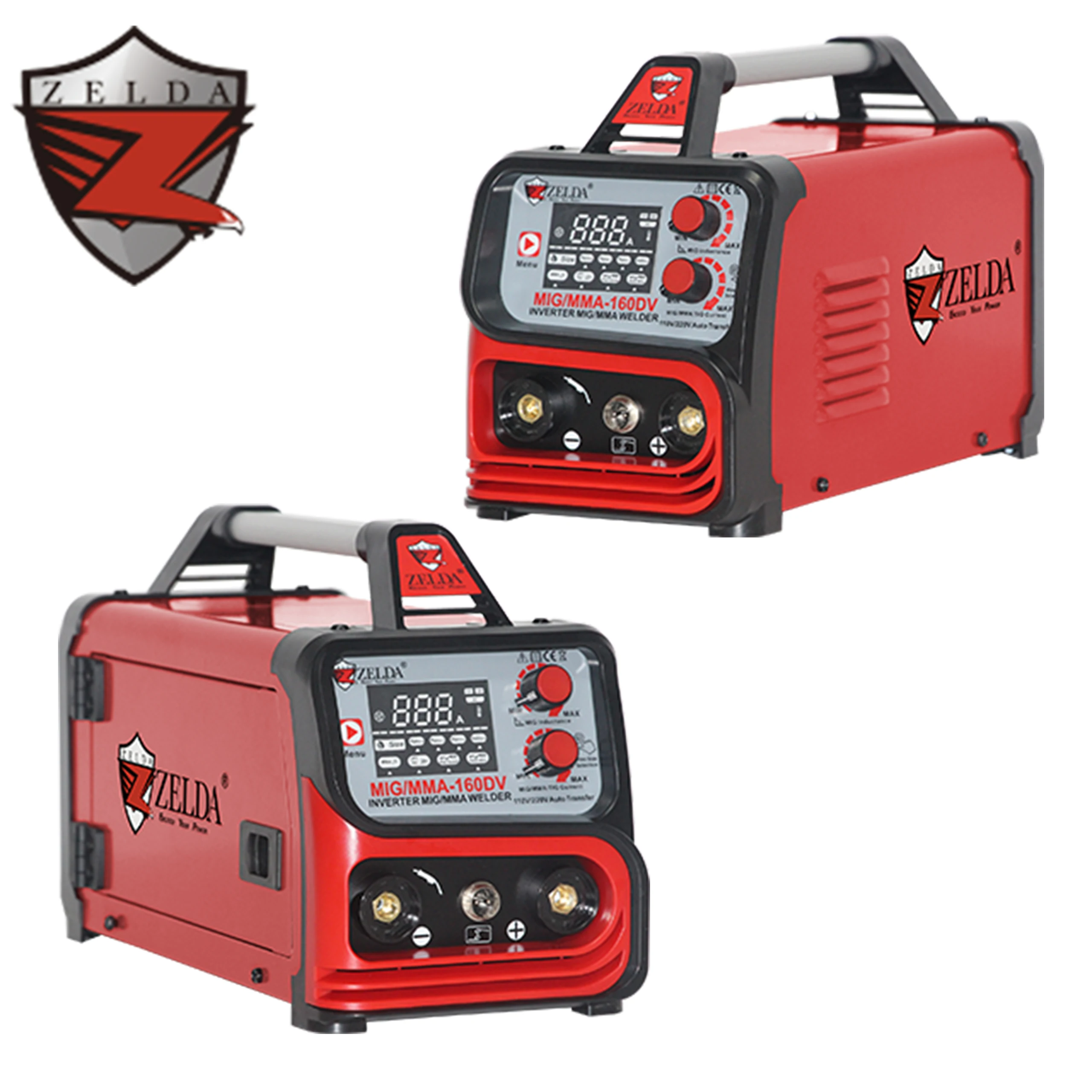 Gasless 110V/220V High Power Gasless Mig 160 Welding Machine Mini Mig/Mma/Tig Welder