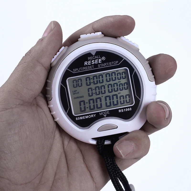 RESEE RS1060 Three rows Digital LCD big screen display electronic stopwatch