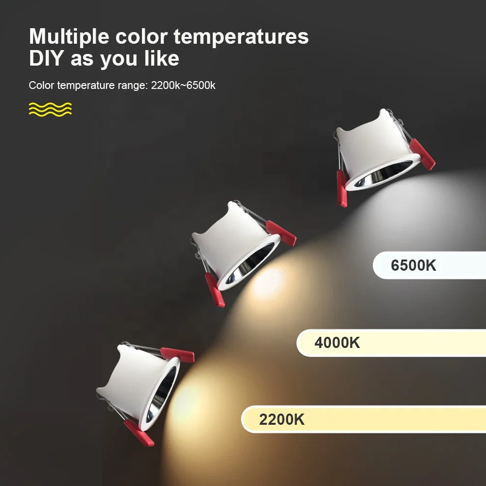 GL-D-002P Gledopto ZigBee Smart Recessed Lights RGB CCT Tri Colour Downlight 2200K-6500K Dim to Warm LED Downlight Cut Size 60MM