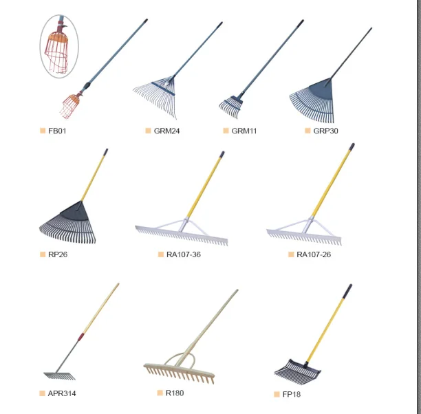 
landscape rake with long fiberglass handle 