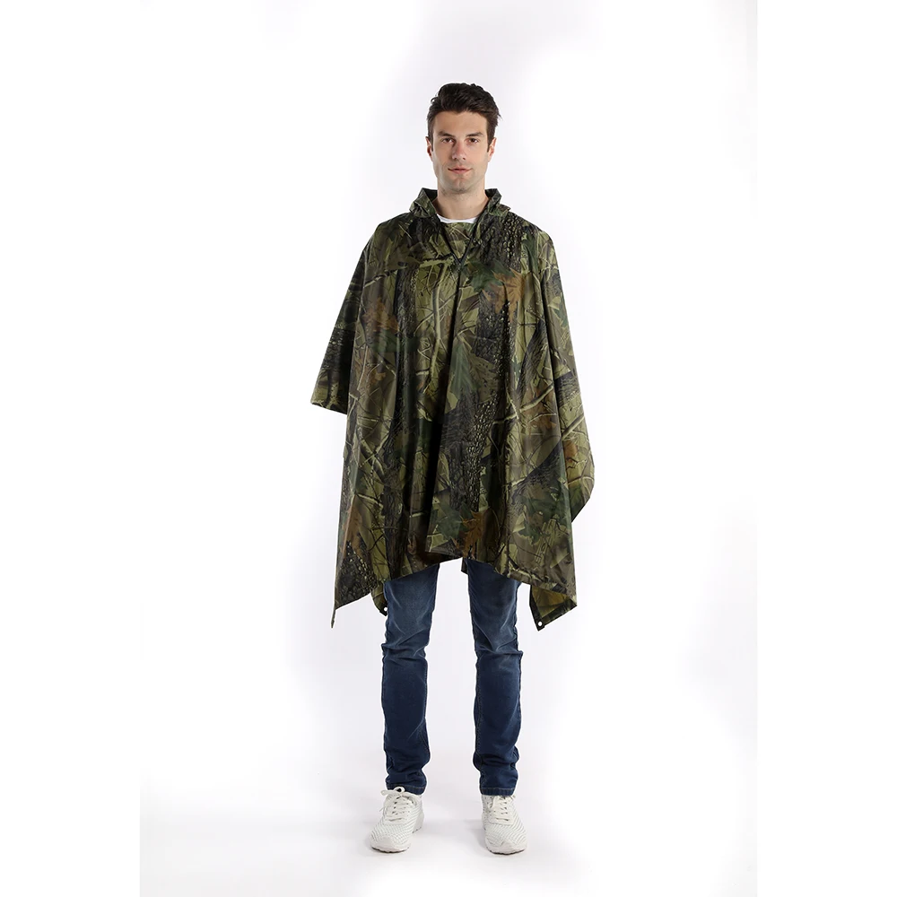 Manufacturer American popular ponchos raincoat waterproof fabric rain coat for outdoor
