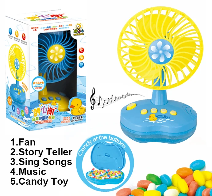 Sweet Candy Product Type Musical Story Machine Candy Toy Fan With Fruity Flavor Hard Candy Sweets