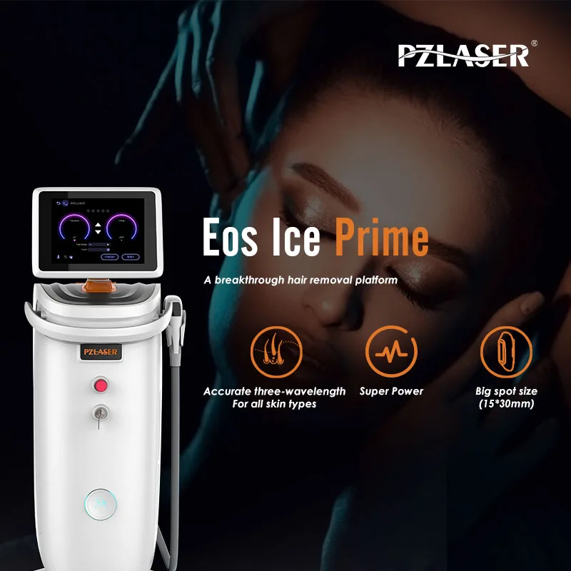 EOS ICE Diode Laser 755 808 1064 3 Wavelength Diode Hair Removal Machines Hair Laser Removal for Medical Spa