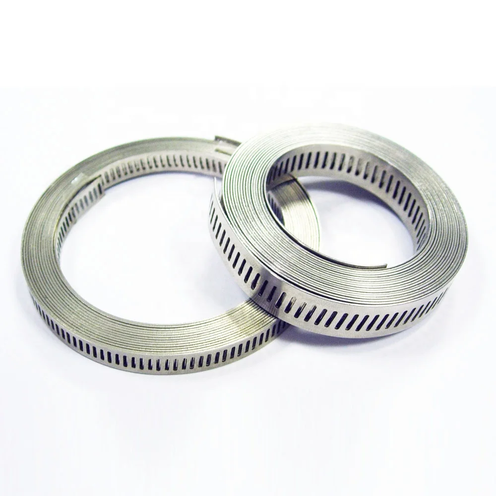 8mm /12.7mm bandwidth 3 meters/30 meters length Stainless steel American type Perforated endless band roll / tape