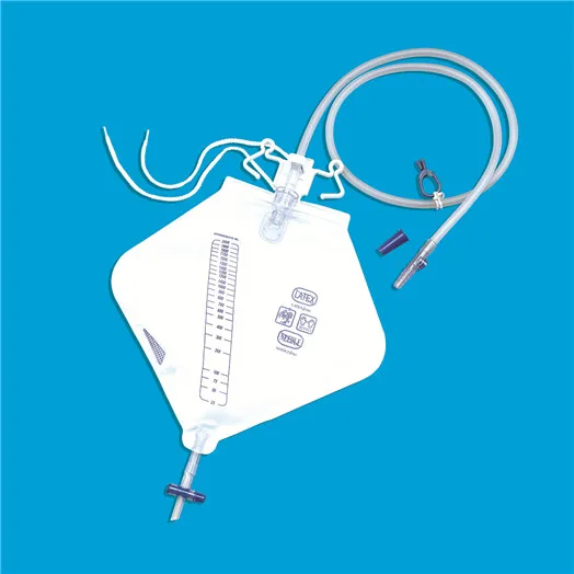 ORIENTMED Medical Disposable Sterile Leak Proof Urological Transparent Urine Drainage Bag With Pull-Push Valve Or Cross Valve