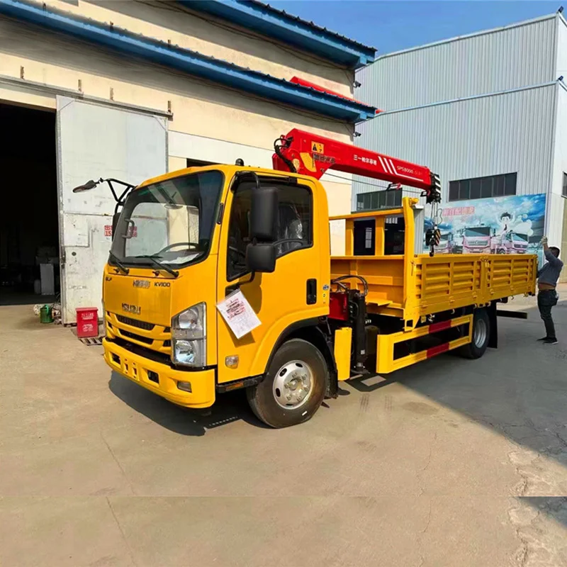 1SUZU подгонять 4x2 5 тонн автокран гидравлический кран для подъема тяжестей