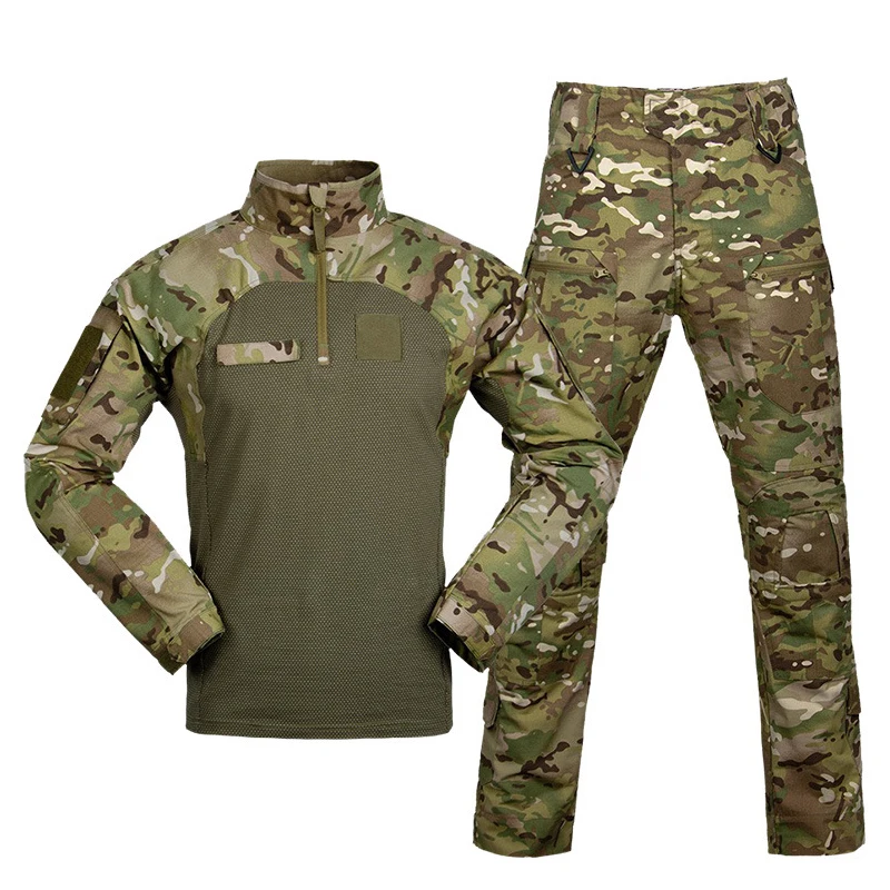 Yakeda Tactical Frog Suit Training T-Shirt and Pants Safety Camouflage Uniforms Hunting Clothes Tactical Frog Suit