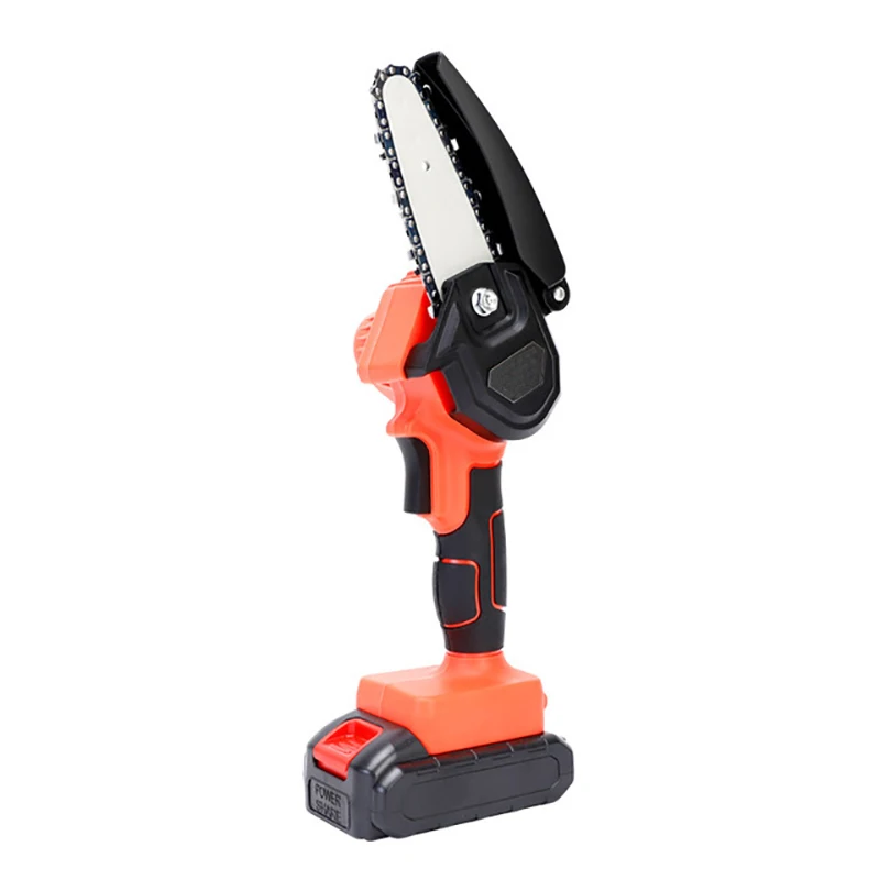 4 inch Portable Finger Protection Working Light Lithium Chain saw Battery Cordless Wood Tree Mini Electric Chainsaw