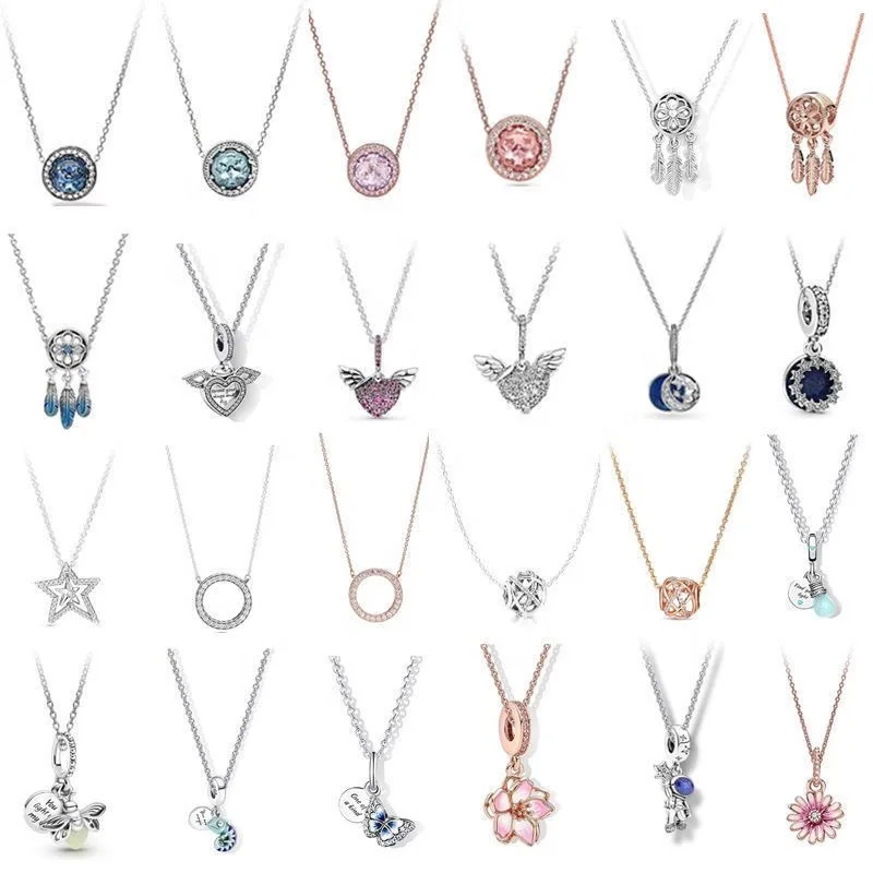 Заводская оптовая продажа высокое качество 100% S925 Серебряный Логотип подходящий Шарм подвеска в виде шарма ожерелье из бисера браслет