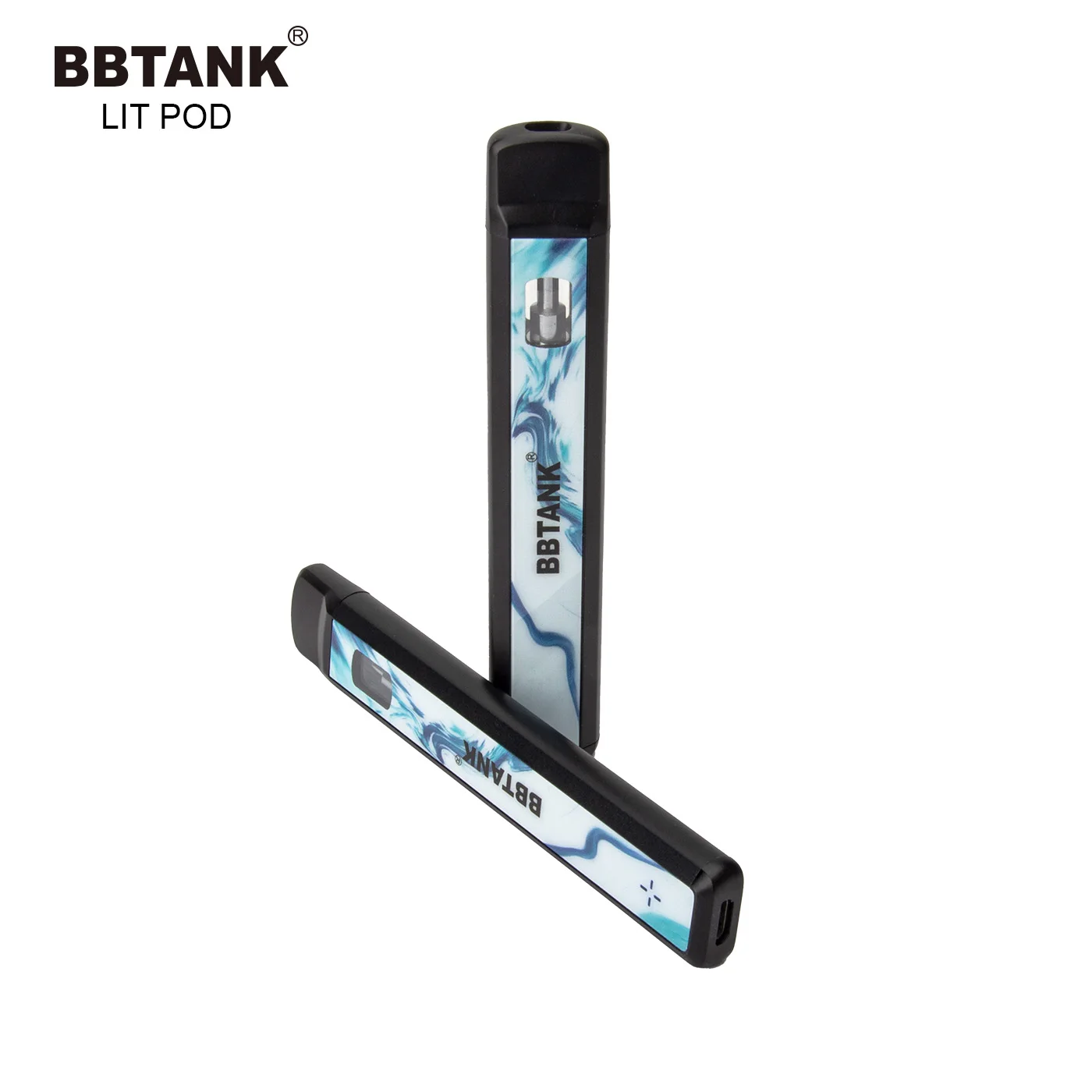 Lead free press on mouthpeice 510 glass atomizer rechargeable battery pod cbd vape cartridge