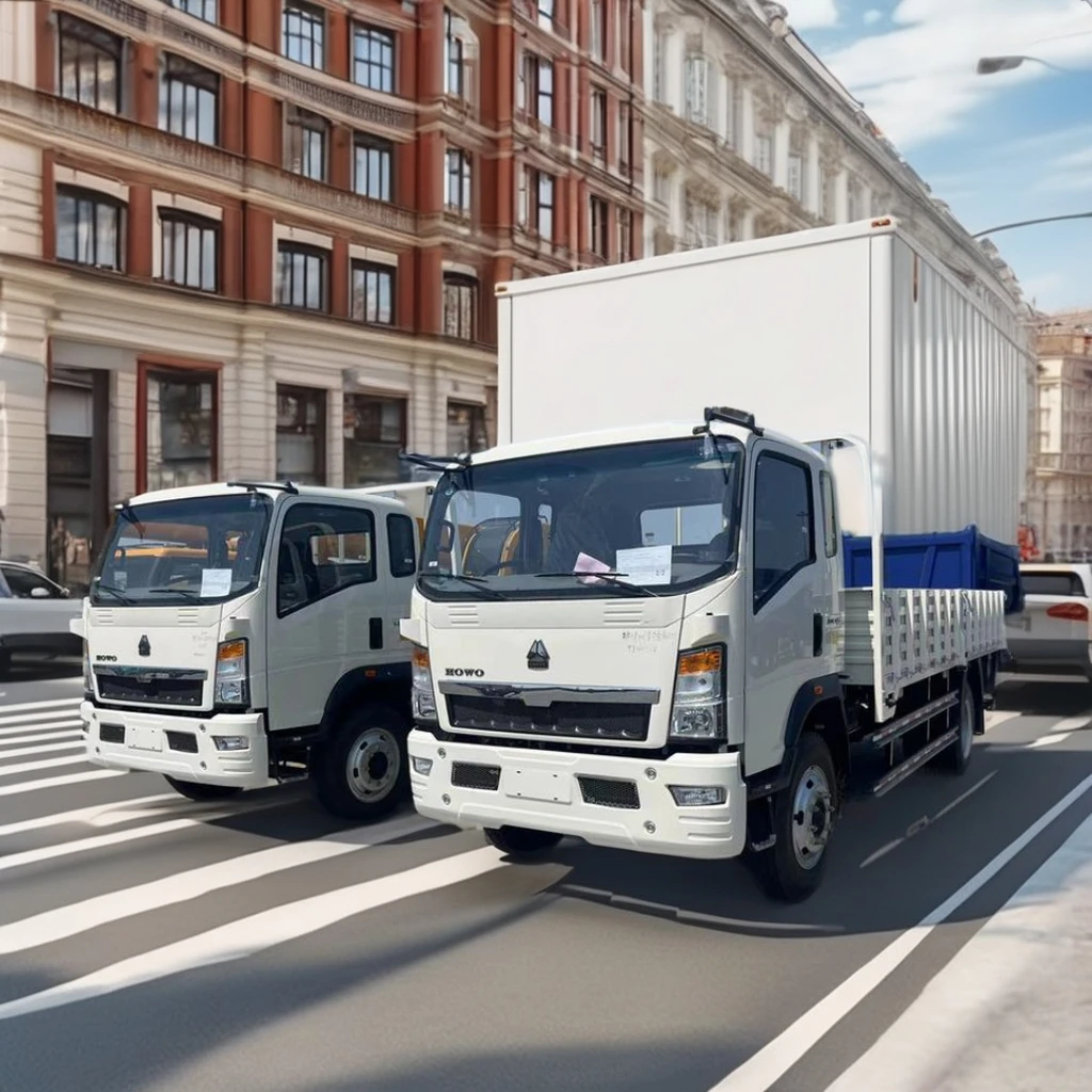 Sinotruk HOWO 6-колесный 4X2 с левым рулем дизельный фургон Легкие Грузовые автомобили