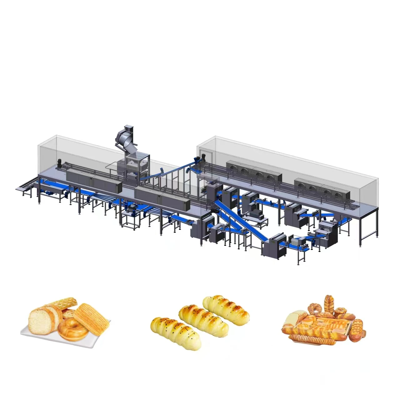 ADMF High Speed Toast Bread Molding Line Bakery Equipment For Bread Production Line Use For Food Factory