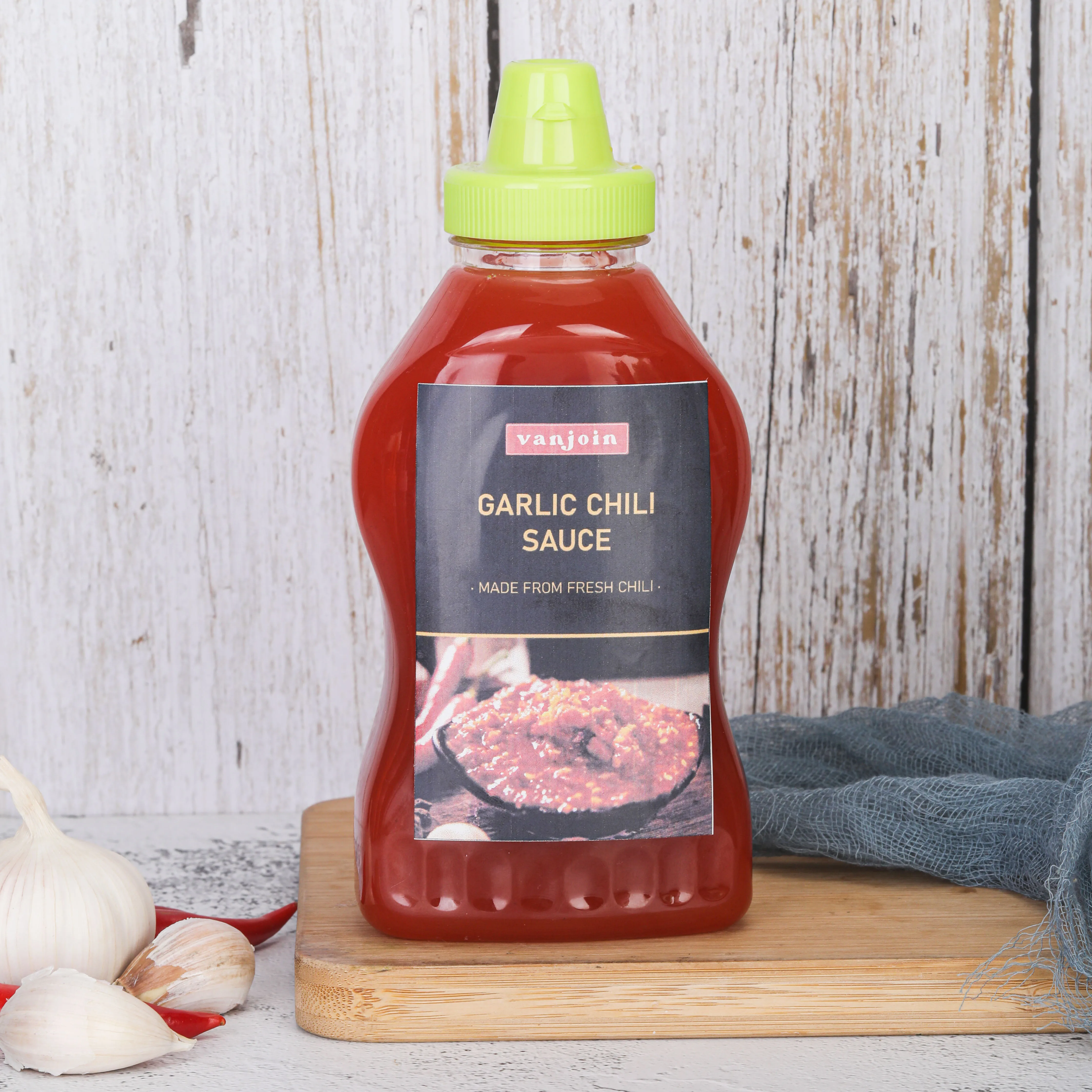 Food Grade 360ml 500g Transparent Seasoning Packaging Plastic Bottles for Sauces Squeeze Bottle