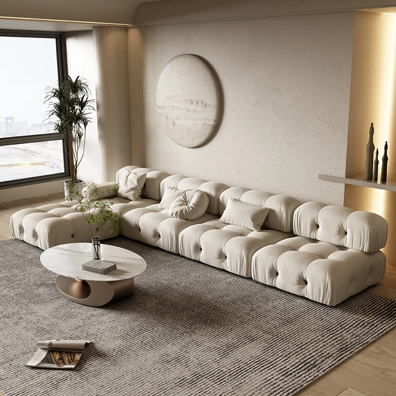 Modern Simple Designer Light Luxury Stainless Steel Oval Rock Board Coffee Table