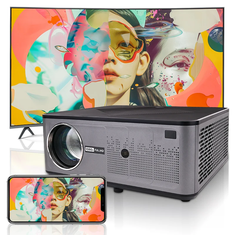 Проектор Happybate Z2 800 ANSI 4K с двойным Wi-Fi 5 г, Лидер продаж, проектор для домашнего кинотеатра, система Android 11, 3D встроенный Стереодинамик