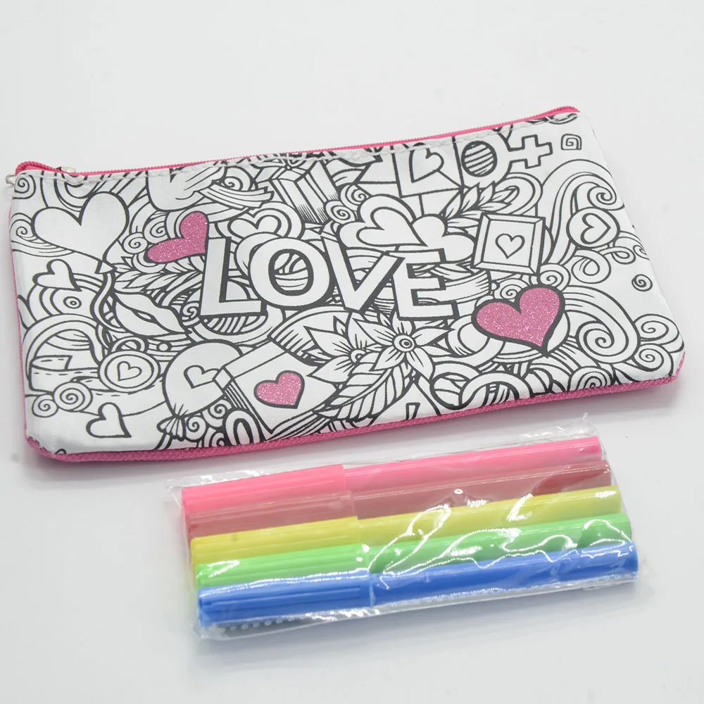 Factory manufacture design high quality pencil case diy
