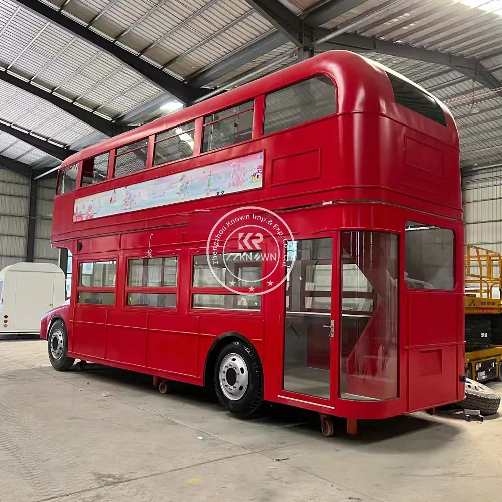 2024 Mobile Restaurant Container Design Cafe Trailer Truck With Veranda Fully Equipped Pizza Food Truck