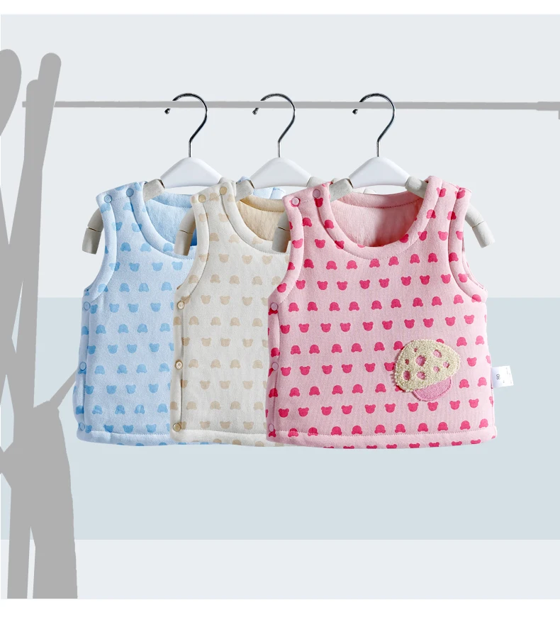 
Lovely Newborn Baby Cotton Vest Waistcoat to Boy And Girl Sleeveless Jacket for Spring winter Wearing 