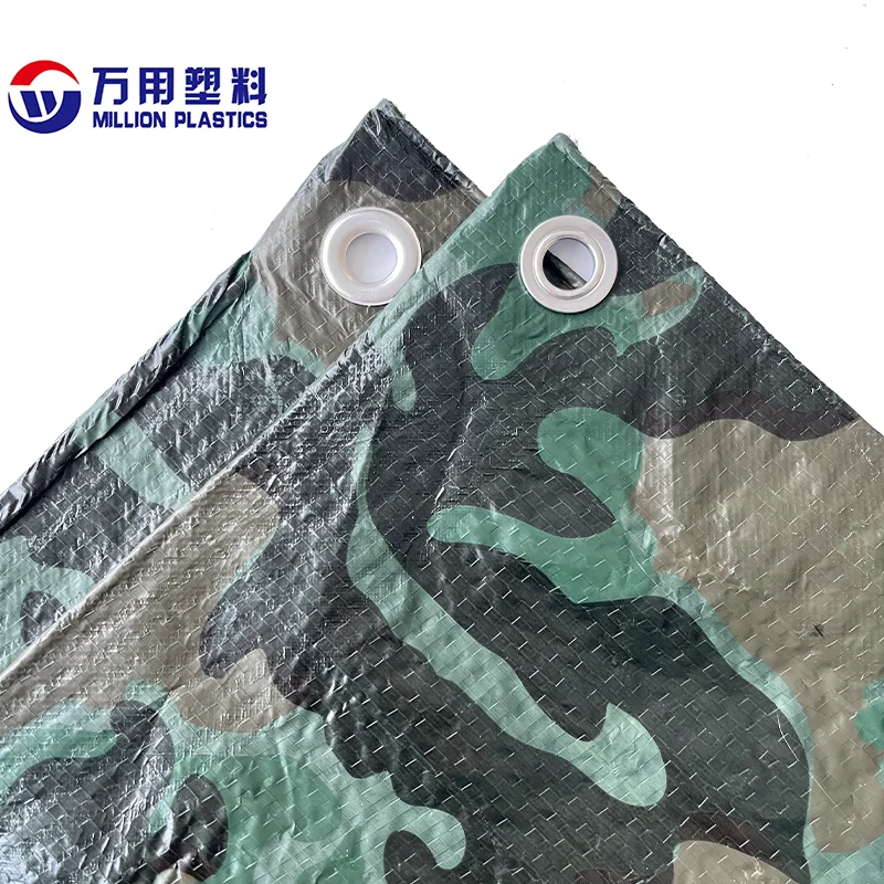 MILLION durable  waterproof polyethylene tarp china rainproof cloth outdoor pe tarpaulin  250 gsm army green