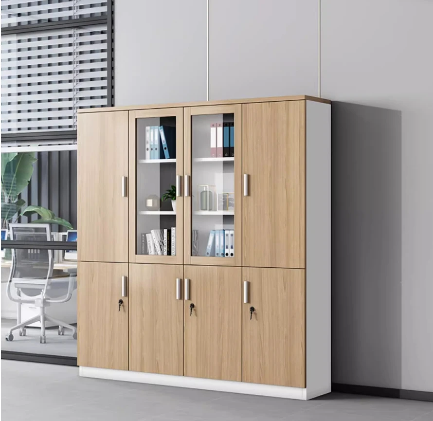 Wooden Office File Cabinet Office Durable Equipment Filing Cabinet Vertical Filing Cabinet