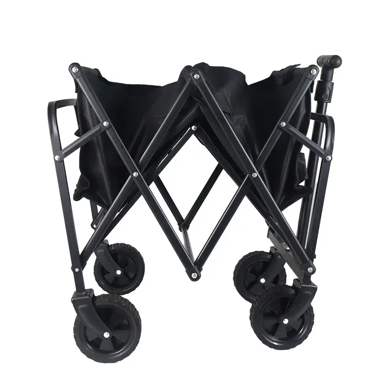 Outdoor Camping Beach 4 Wheels Collapsible Folding Cart Folding Wagon Cart