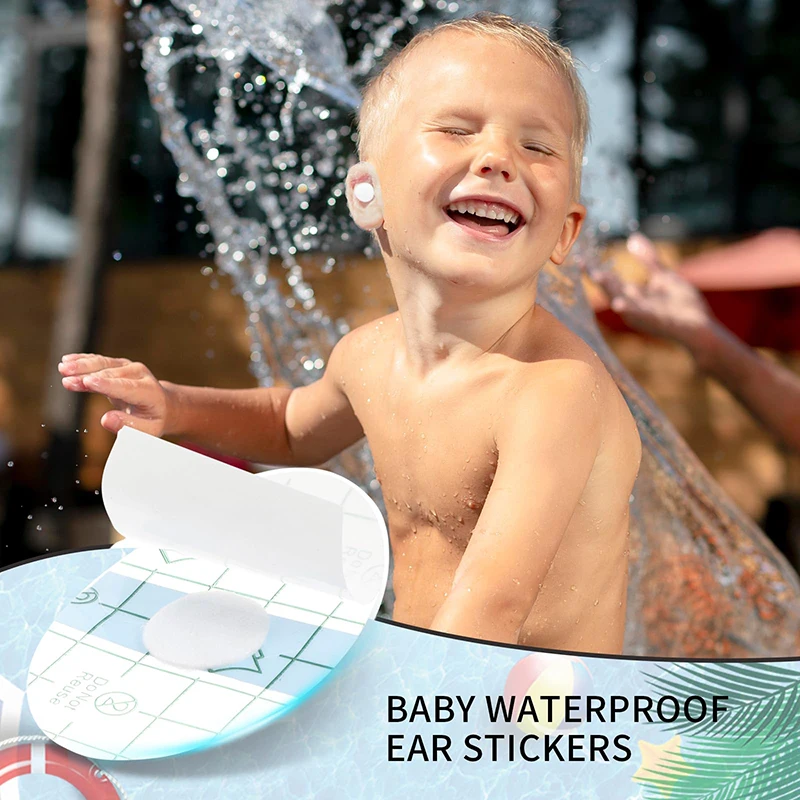 60 Pcs Baby Waterproof Ear Stickers Clear Disposable Ear Covers