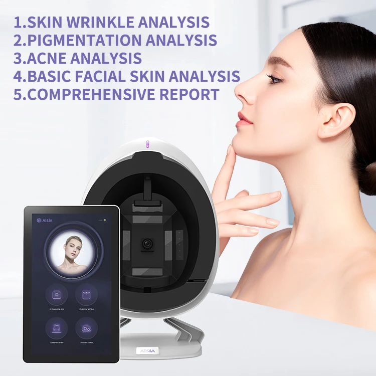 2024 Newest 21.5 Inch Screen Portable 3D AI Scanner Camera Device Facial Test Skin Face Analysis Machine Skin Analyzer Machine