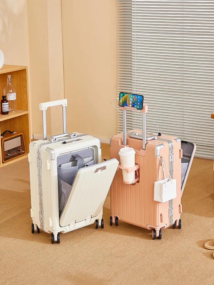 Unisex Durable PC Luggage Trolley Case with 360-Degree Swivel Spinner Wheels New Stable Anti-Lock Braking System