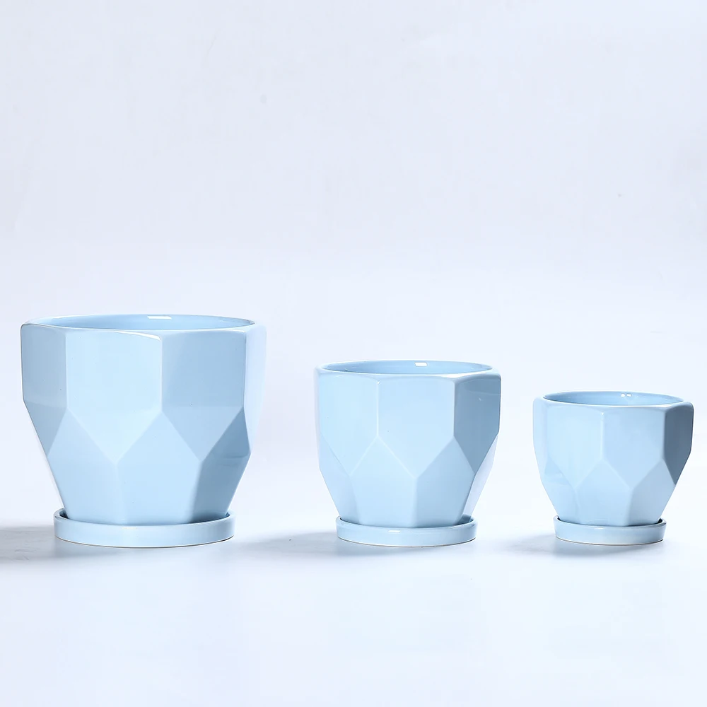 Новинка растение Геометрическая керамическая плантатор прекрасный керамический горшок цветочный украшение для суккулентов гостиная