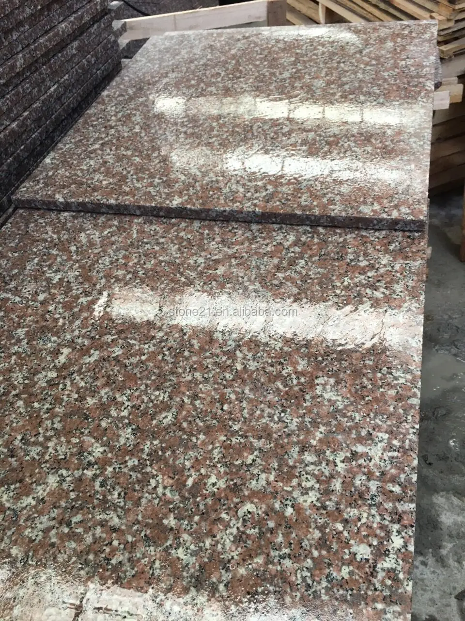 G687 Peach red granite step stones