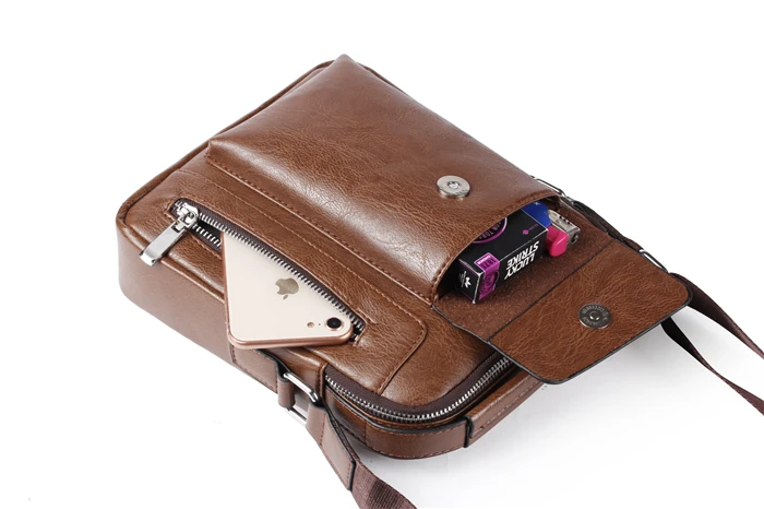 Latest amazon weixier brand leisure business synthetic leather crossbody bag for men