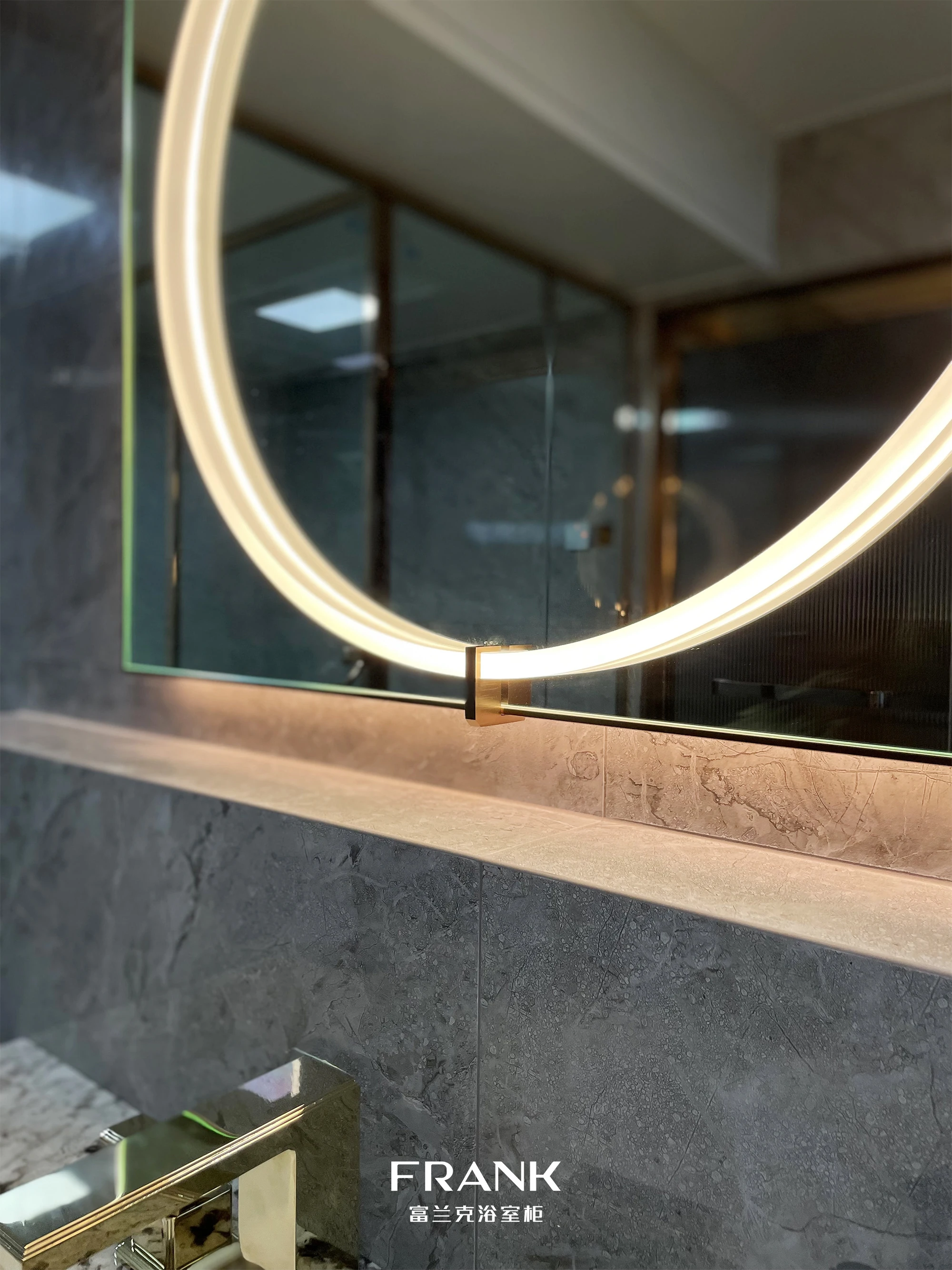 All new design dancing lights series luxurious modern floor mounted vanities luxury bathroom vanity cabinet with solid oak wood