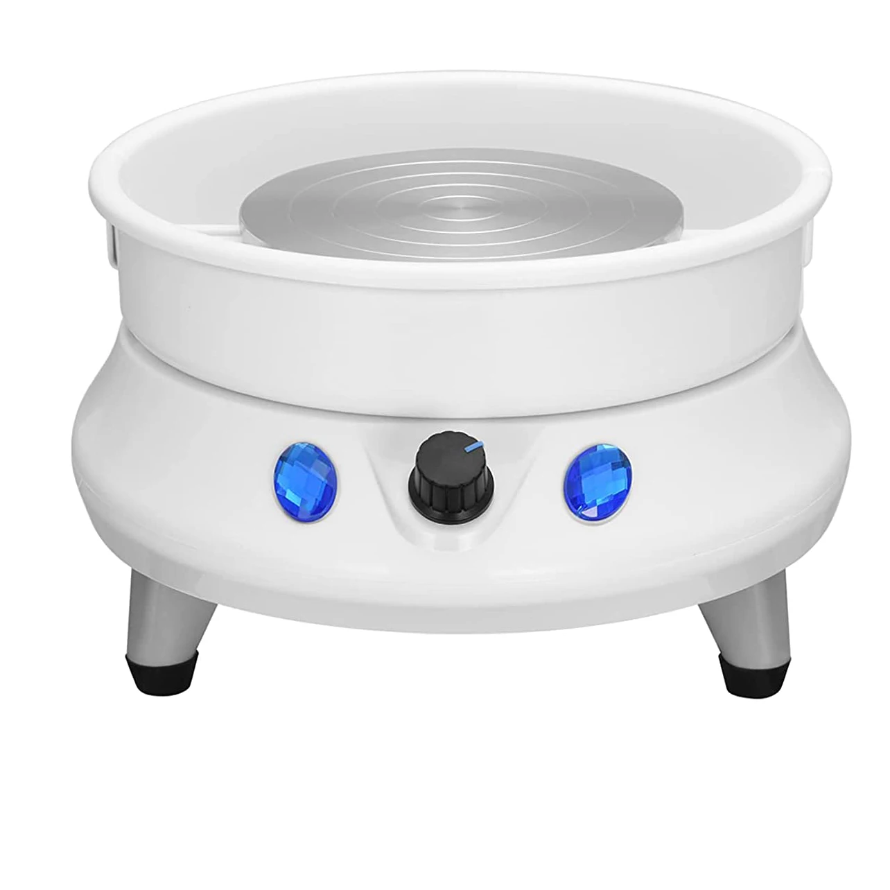 Pottery Wheel Machine,  Electric Ceramic Work Clay Forming Machine DIY Art Craft Tool with Detachable ABS Basin