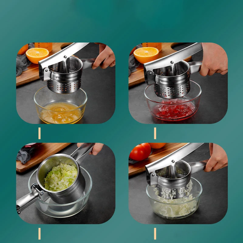 Wholesale kitchen accessories professional vegetable manual stainless steel potato ricer press mixer mashers kitchen tools