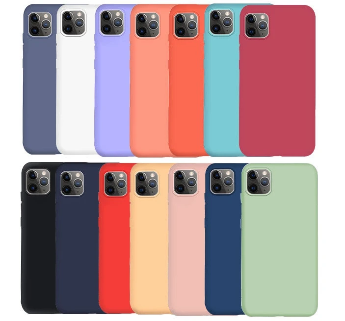 Luxury Original Silicone Phone Case For  iPhone12 For Cover For iphone 6 6S Plus X XS MAX XR 7 8 11 12 Pro No Logo Cases Capa