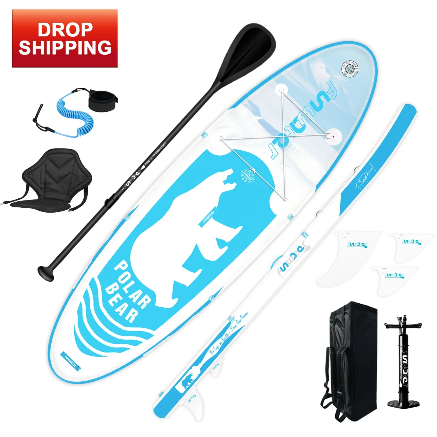 FUNWATER Drop Shipping sup surfing paddleboard surf stand up surf quality inflatable paddle board