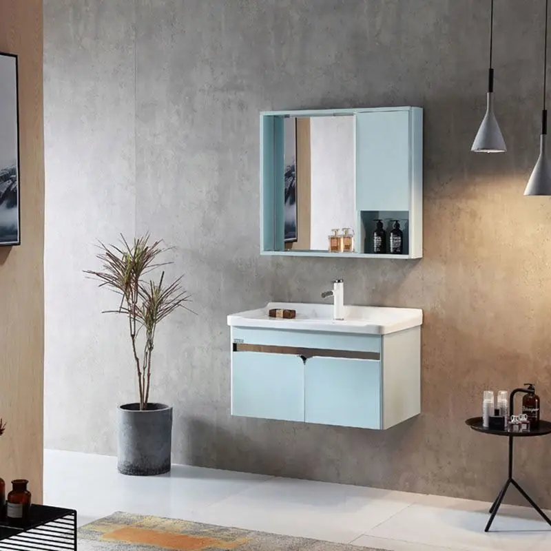 Wall Mounted Hung Vanity Unit with Ceramic Basin 600mm Bathroom Cloakroom Storage Furniture Drop down Cupboard and Sink White