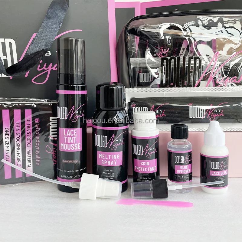 Customize Strong Hold Tube Lace Glue Waterproof Frontal Lace Wigs Adhesive Glue In Tube Lace Tint Spray Kit