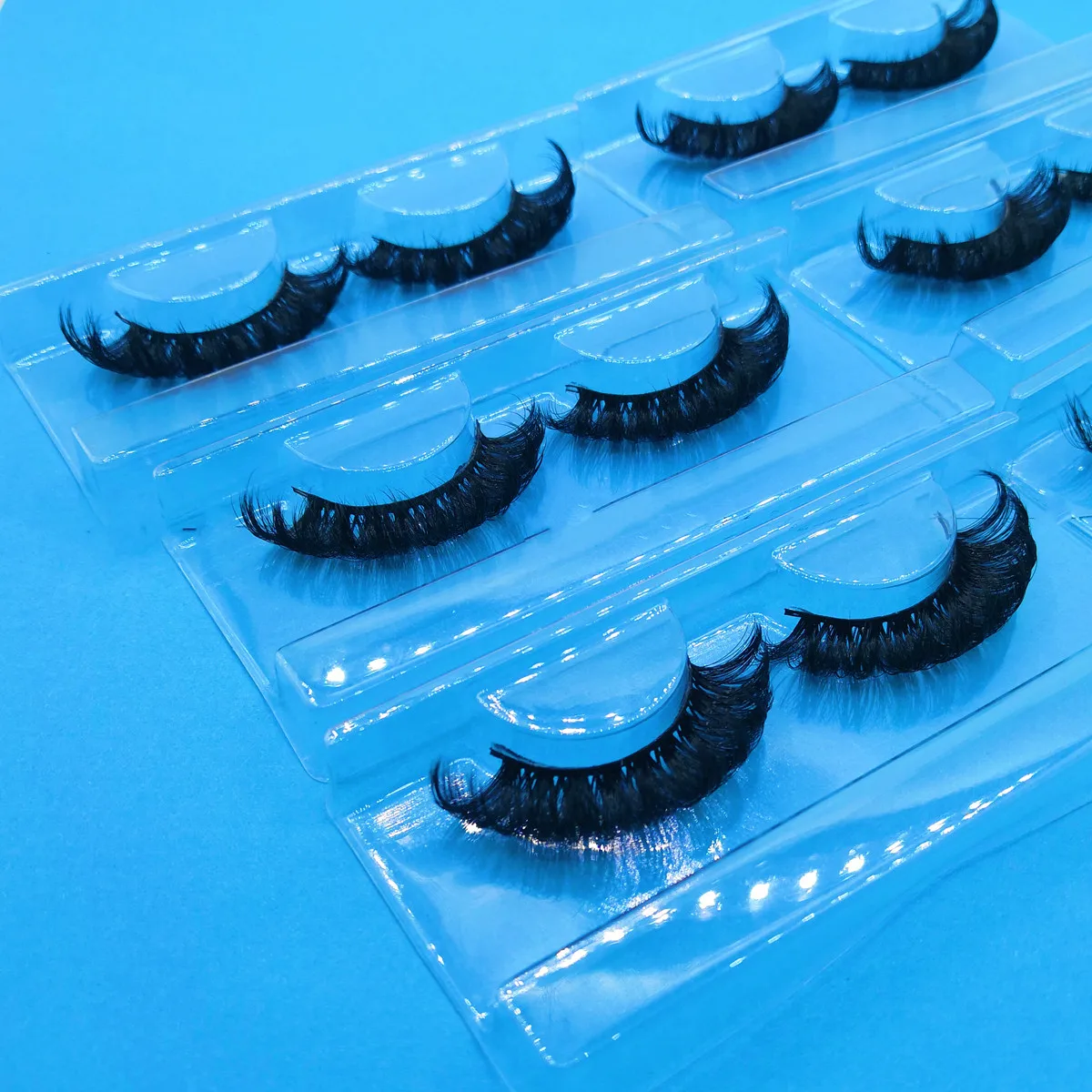 AJ08 New Arrival Private Label Faux mink c d dd curl Russian strip lash 19mm mega Luxury eyelashes