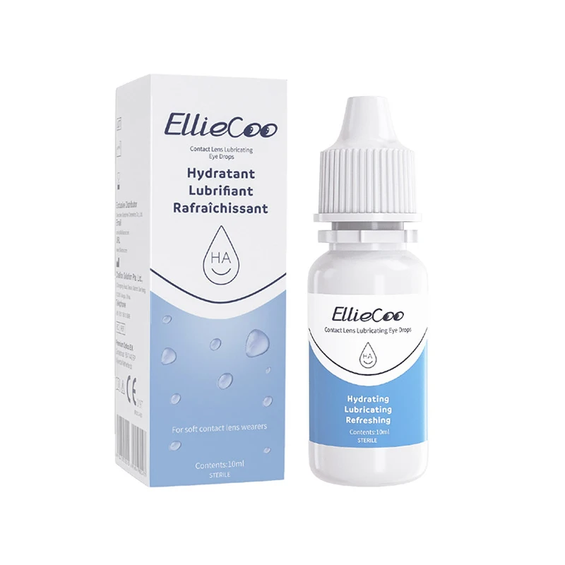 EllieCoo Sodium Hyaluronate Eye Care Solution Eyedrop Crystal Moisturizing Dry Eyes Drops