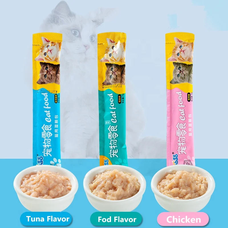 Factory Custom wholesale 15g Natural Cat Treat Snack Food For Kittens